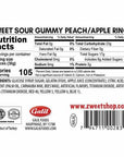 Gummy Peach and Apple Rings | Zweet | 10 oz