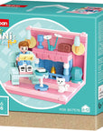Mini-Handicraft Home Building Brick, 6-in-1 Display Box