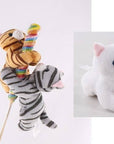 9" Lollyplush Cat Asst w/ 14" Rainbow Lollipop