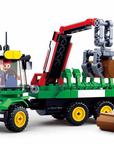 Farm Log Transporter Building Brick Kit (209 pcs)