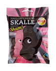 BUBS Godis: Raspberry Foam Liquorice Skull Candy Sweden, 90g bag