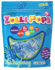Zollipops Zero Sugar Blue Raspberry - 3.1oz Pouch