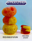 Peach Rings of Saturn: Freeze-Dried Peach Rings