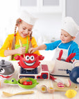 Kids Kitchen Cooking Toy Set Pretend Play Cookware Playset