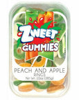Gummy Peach and Apple Rings | Zweet | 10 oz