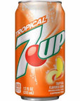 7UP Tropical Caffeine Free Soda Cans, 12 fl oz