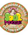 NEW SOUR REINDEER BOOGIES CHRISTMAS COTTON CANDY 70G 1L
