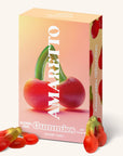 Amaretto Cherry Gummies, Chewy Candies, Alcohol-Free