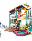 Winter Resort Cabin Building Brick Kit (439 pcs)