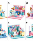 Mini-Handicraft Home Building Brick, 6-in-1 Display Box