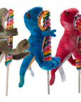8" (20cm) Lollyplush T Rex Dino w/14" Rainbow Lollipop