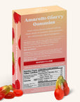 Amaretto Cherry Gummies, Chewy Candies, Alcohol-Free