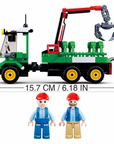 Farm Log Transporter Building Brick Kit (209 pcs)