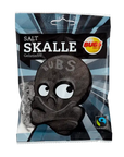 BUBS Godis Salty Skalle Liquorice Skulls Candy Sweden, 90g bag