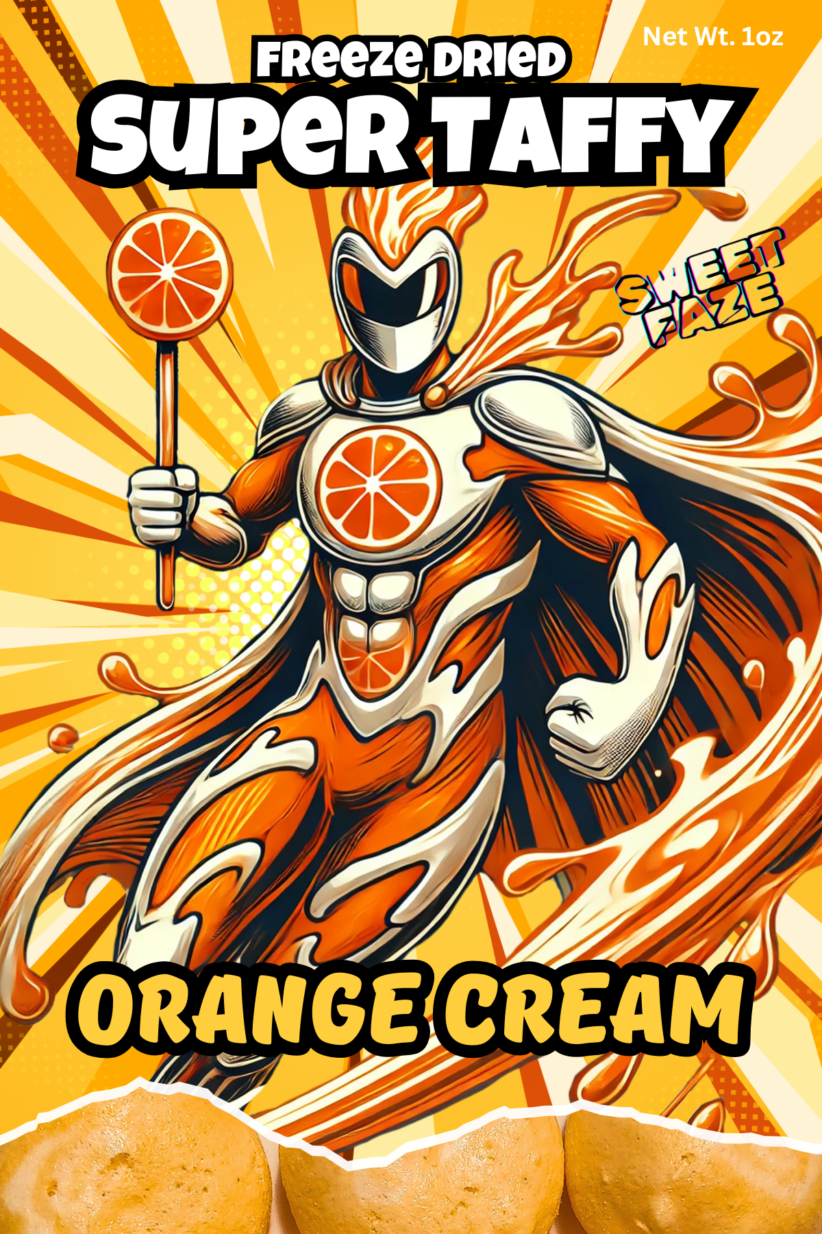 Freeze Dried Super Taffy | Orange Cream
