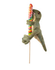 8" (20cm) Lollyplush T Rex Dino w/14" Rainbow Lollipop