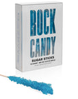 Blue Rock Candy Sugar Sticks - Blue Raspberry Flavor [12 Count]