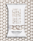 White 1 inch Round Gumballs [2 LB Bag]