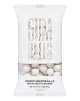 White 1 inch Round Gumballs [2 LB Bag]