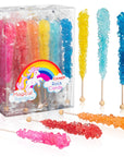 Magical Rainbow Rock Candy Sugar Sticks [18 Count]
