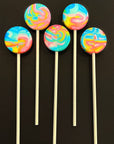 Mini Handcrafted Rainbow Lollipops: Cookie Butter