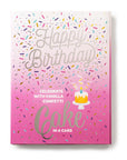 Pink Happy Birthday Cake Card - Vanilla Confetti