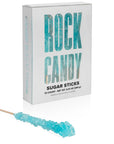Light Blue Rock Candy Sugar Sticks - Cotton Candy Flavor [12 Count]