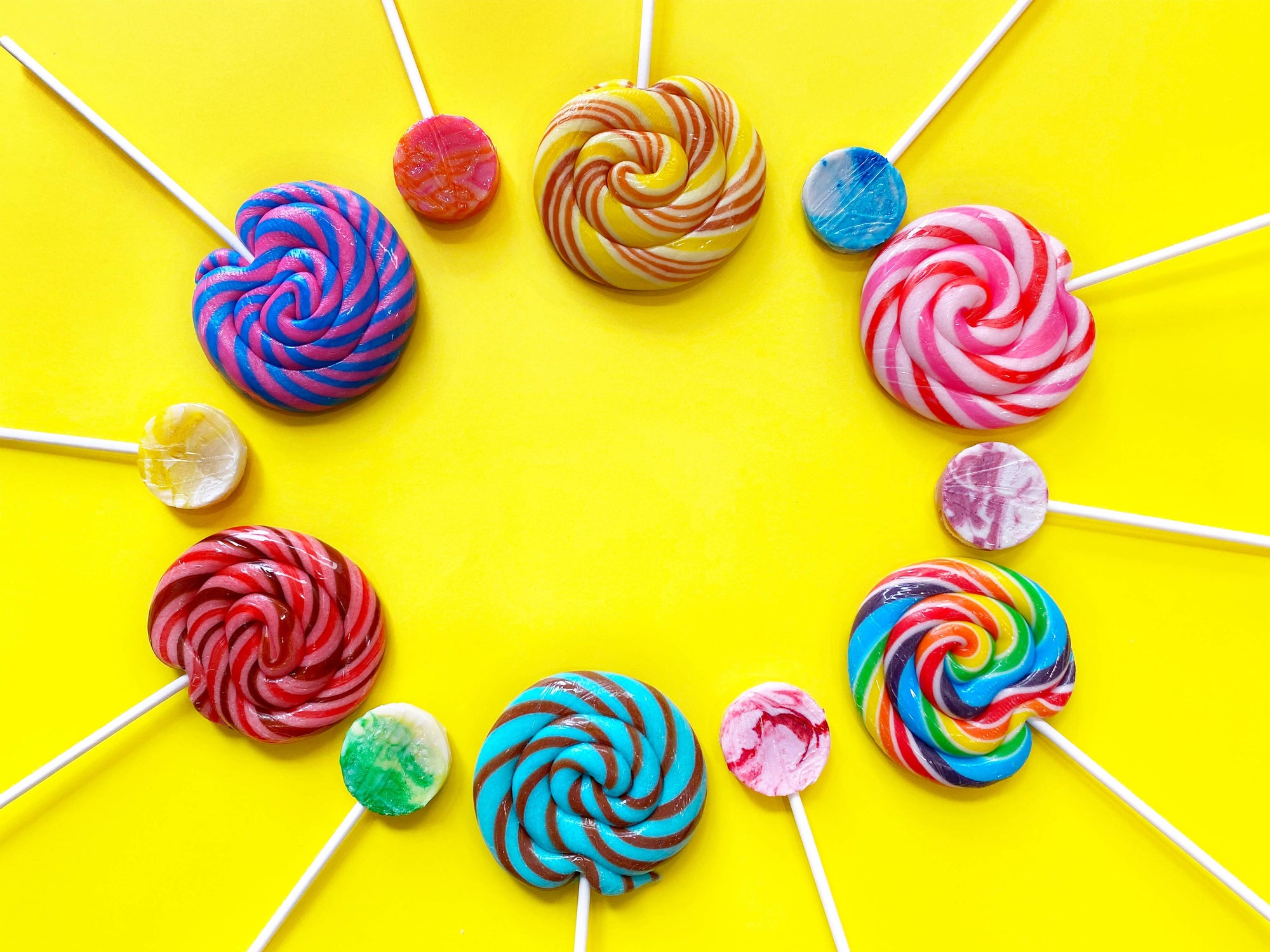 Handmade Whirl Lollipop: Cotton Candy