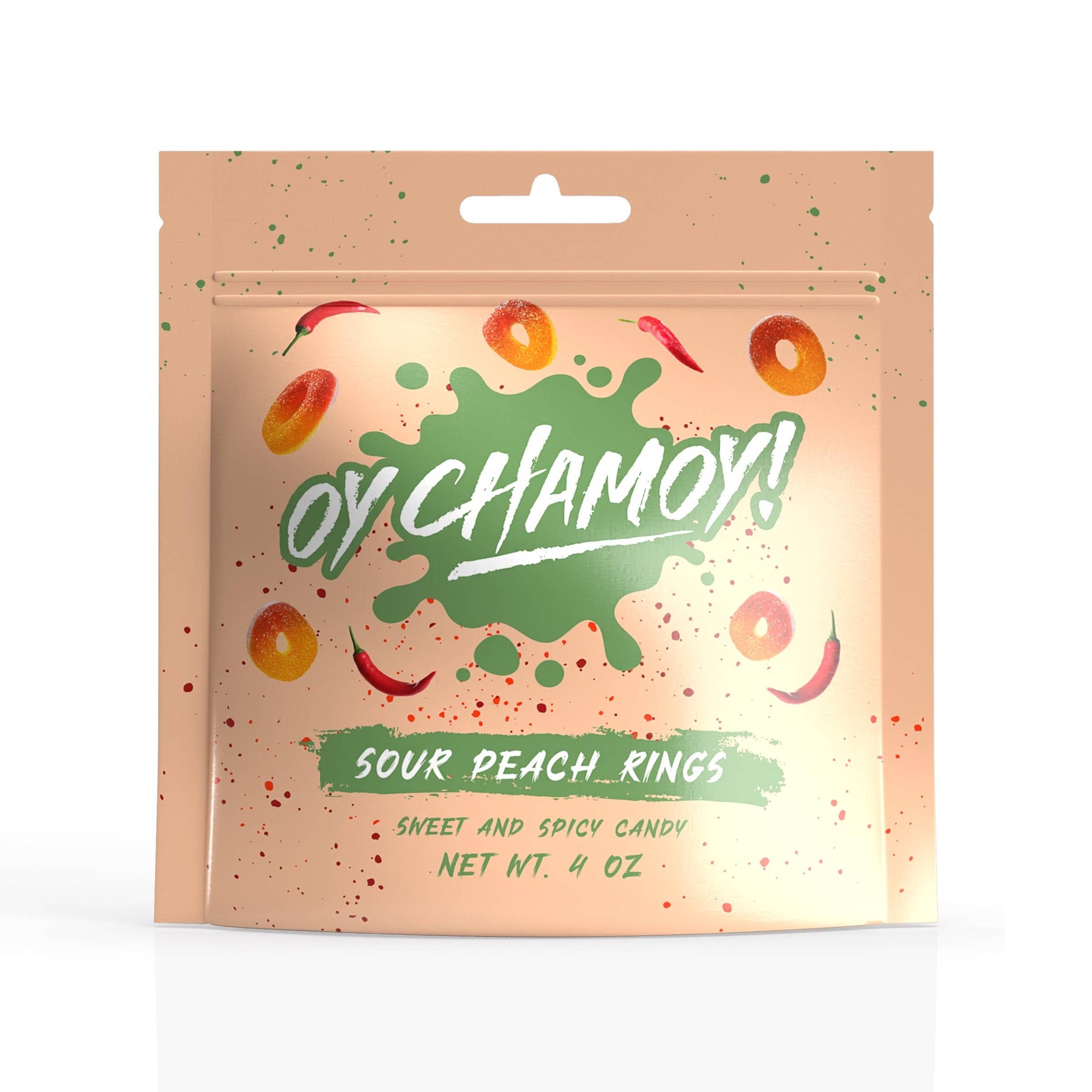 Oy Chamoy! Sour Peach Rings - 4oz.