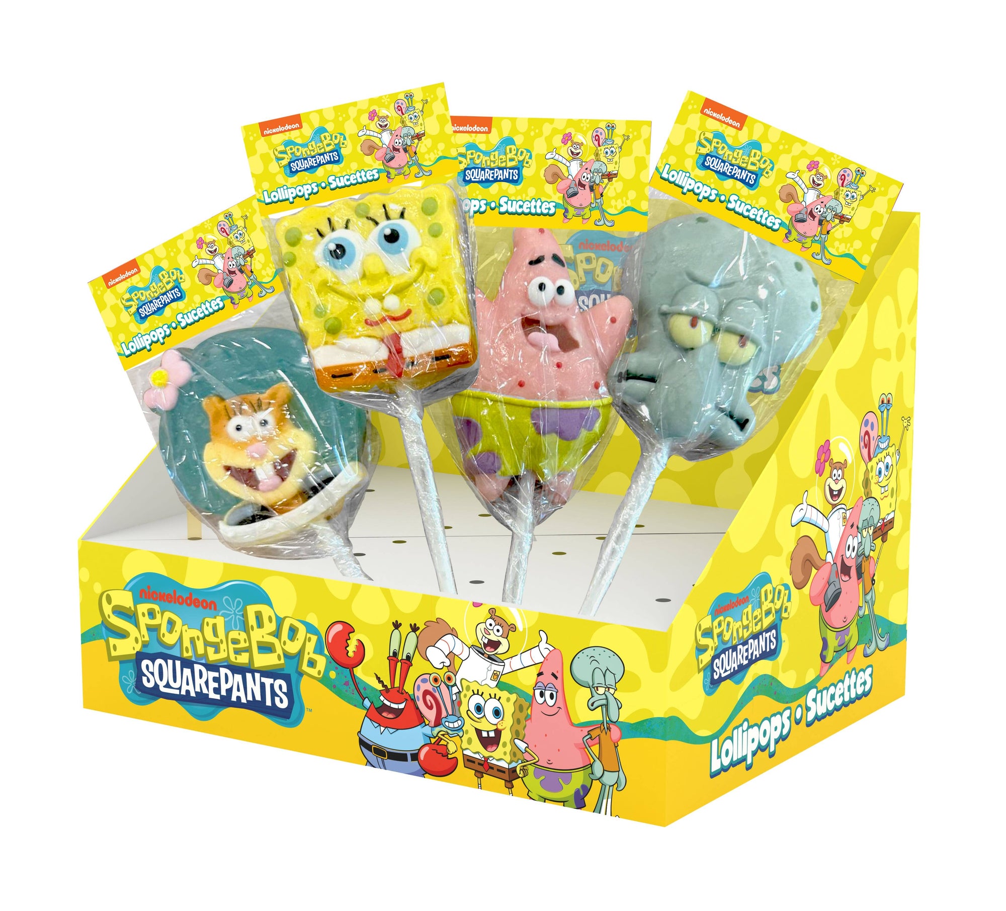 Spongebob Hard Candy Lollipops - 1.23oz