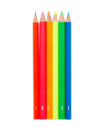 jumbo brights neon colored pencils - set of 6