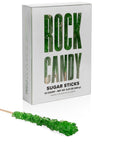Green Rock Candy Sugar Sticks - Green Apple Flavor [12 Count]