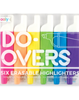 do-overs erasable highlighters - set of 6