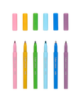 silver linings outline markers - set of 6