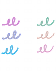 silver linings outline markers - set of 6