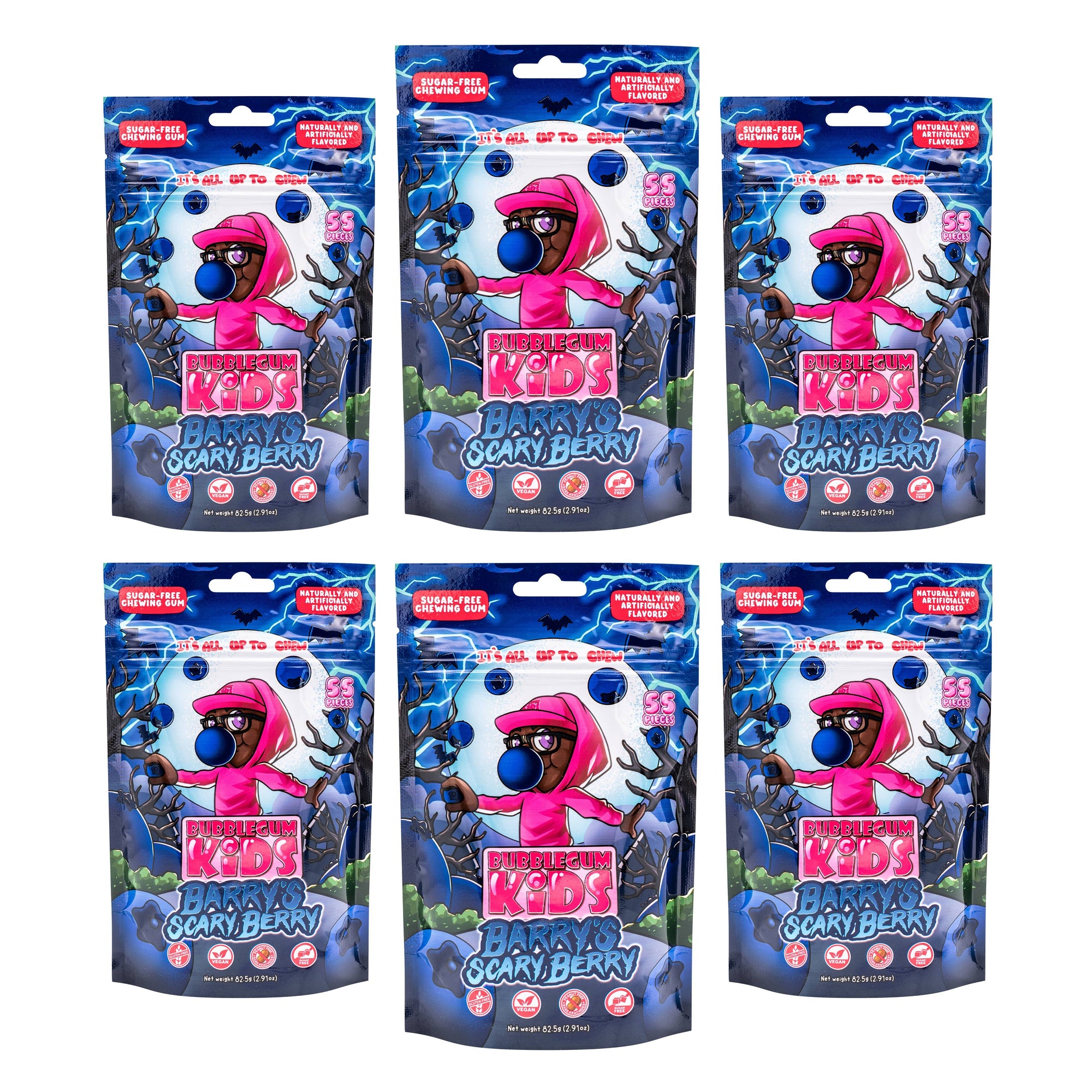 Barry&#39;s Scary Berry (55 Pc) Blueberry Sugar Free Gum