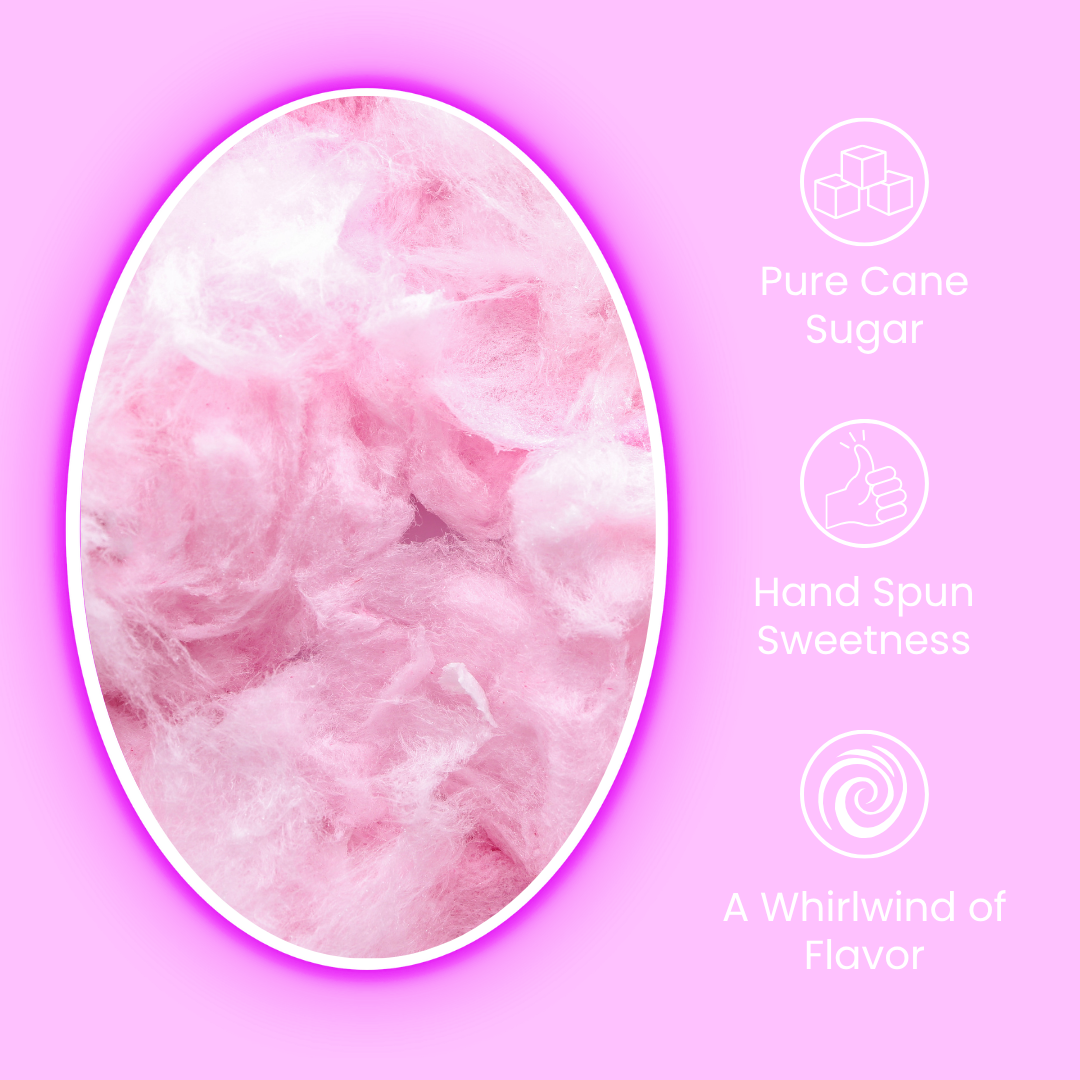 Handmade Strawberry Cotton Candy