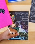 princess garden scratch and scribble scratch art kit
