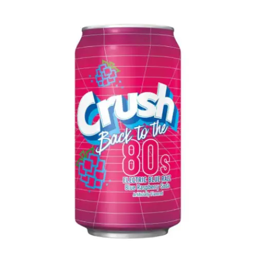 CRUSH Back to the 80's Electric Blue Razz 355ml
