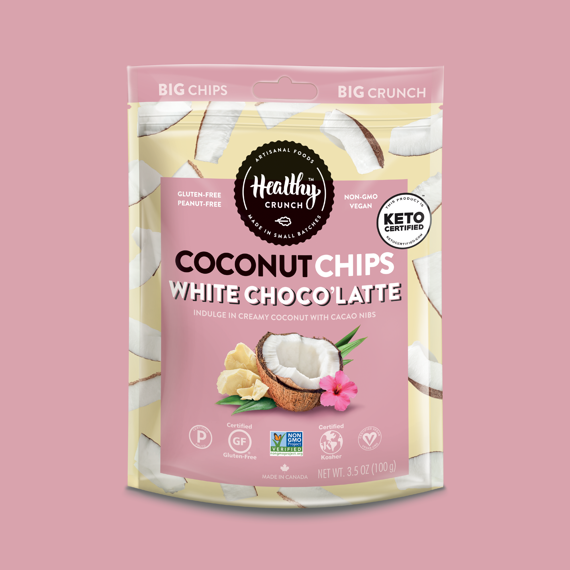 White Choco'Latte Coconut Chips 100g