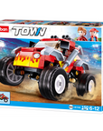 Off-Road Red Monster Car Building Brick Kit (150 pcs)