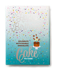 Teal Happy Birthday Cake Card - Double Chocolate