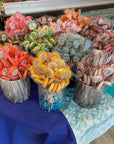 Mini Handcrafted Rainbow Lollipops: Cherry Cola