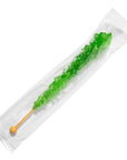 Green Rock Candy Sugar Sticks - Green Apple Flavor [12 Count]