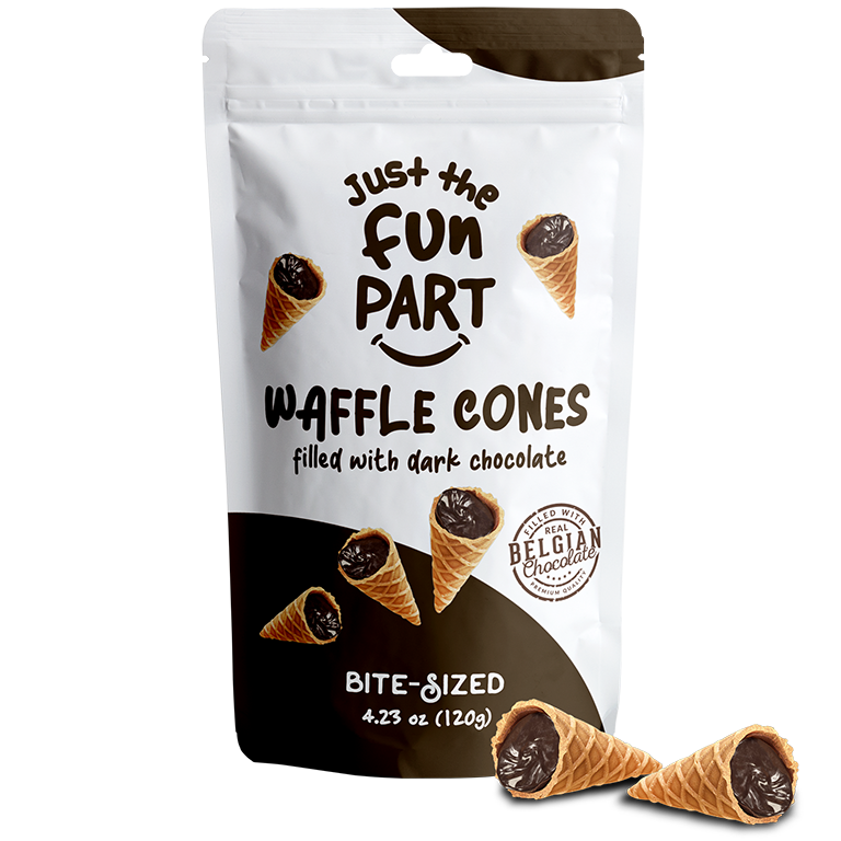 Waffle Cones filled with Dark Chocolate 120g