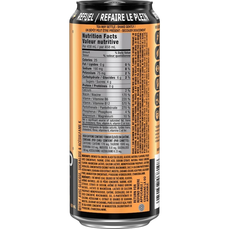 Monster Energy Rehab Peach Tea 458 ml