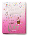 Pink Happy Birthday Cake Card - Double Chocolate