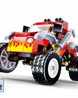 Off-Road Red Monster Car Building Brick Kit (150 pcs)