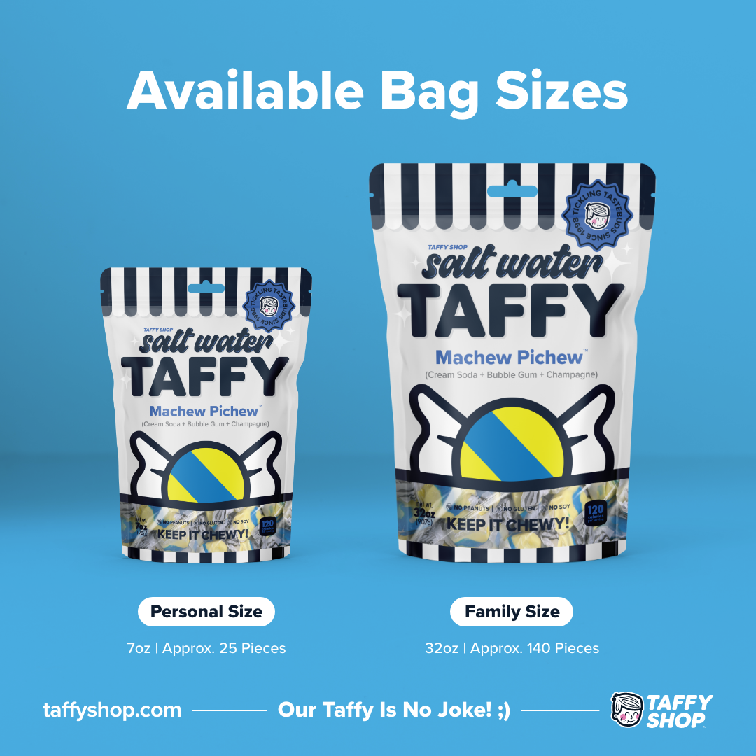 Machew Pichew™ Taffy (Cream Soda+Bubble Gum+Champagne) 7oz