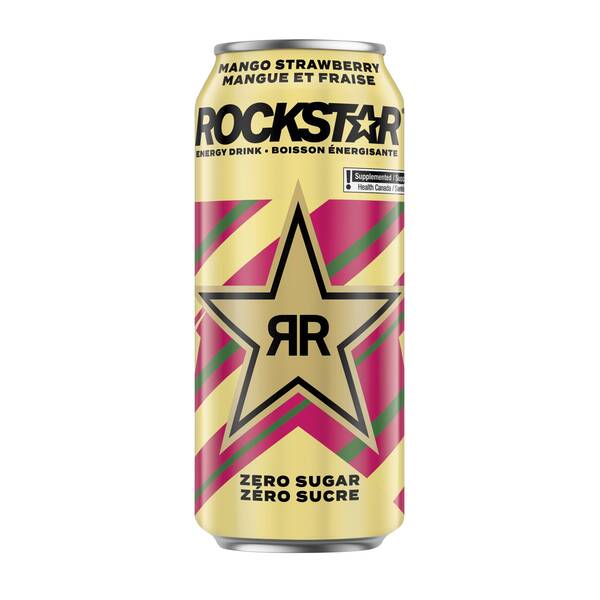 Rockstar Zero Sugar Mango Strawberry 473ml Can